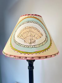 Image 1 of Beach House Lampshade, handpainted, unique lighting for stylish homes, perfect housewarming gift,...