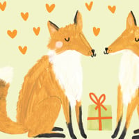 Image of Fox Fiancé Birthday Card