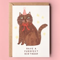 Image of Purrfect Cat Birthday Card