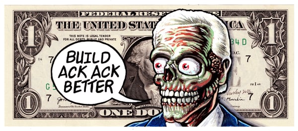 Image of Real Dollar Original. Biden Attacks.