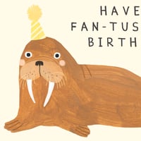 Image of Walrus Birthday Card