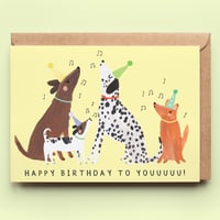 Image of Puppy Party Howl Birthday Card