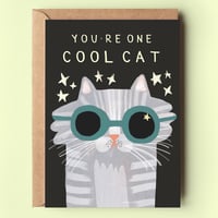 Image of Cool Cat Birthday Card