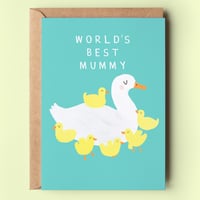 Image of Mum Duck Ducklings Card