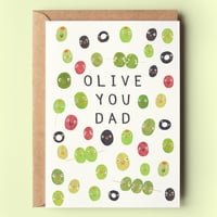 Image of Olive You Dad Card