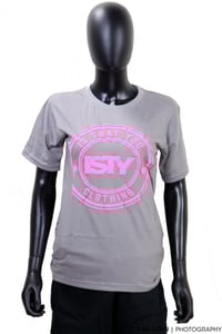 Isty puff T-Shirt grey and pink 