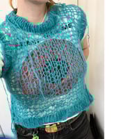 Image 3 of Blue knitted vest
