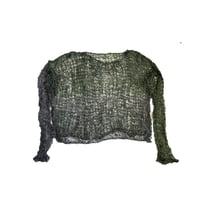 Image 2 of Green and grey mohair jumper
