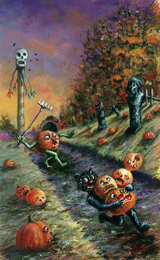 Image of "Armful" The November Shiverbones Halloween Postcard