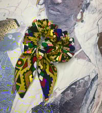 Image 2 of Green Afro Hair Scrunchie Set