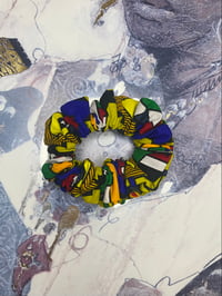 Image 3 of Green Afro Hair Scrunchie Set