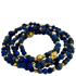 Lapis Lazuli Petite Gold Bead Bracelet. Image 2