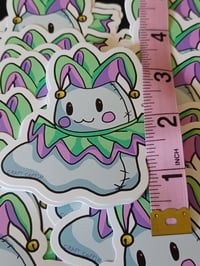 Image 1 of Jester Clown Ghost Sticker