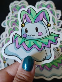 Image 4 of Jester Clown Ghost Sticker