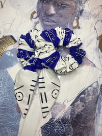 Image 4 of White Tribal Hair Scrunchie set