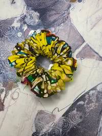Image 3 of Yellow Ankara Hair Scrunchie Set