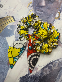Image 2 of Yellow Ankara Hair Scrunchie Set