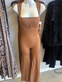 Image 1 of BROWN SCULPTING JUMPSUIT