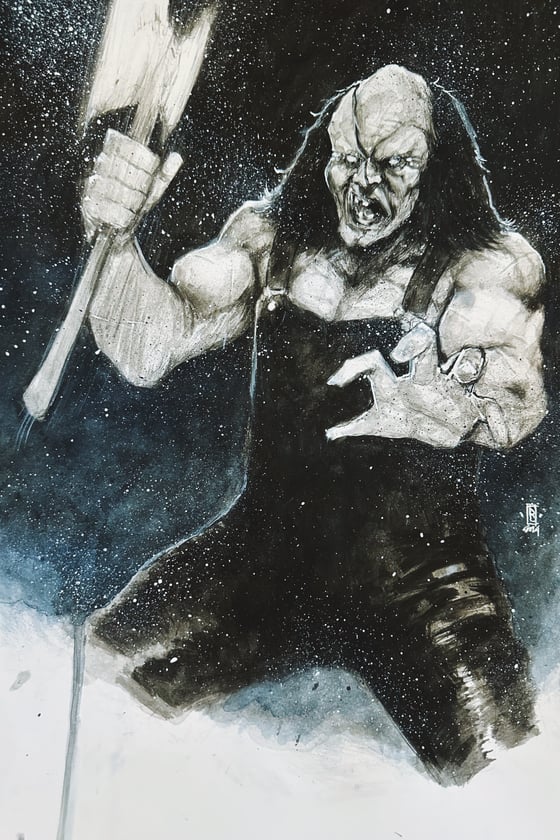 Image of VICTOR CROWLEY/HATCHET (ORIGINAL DRAWING)