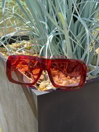 Image 1 of Red Square Trendy Sunglasses 