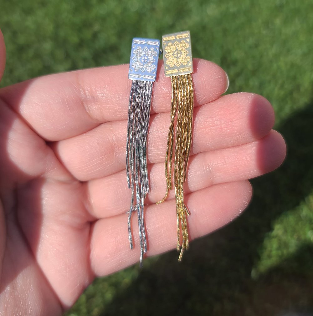 Image of Adalyn Tassle Earrings - 18K Gold Plated, Hypoallergenic
