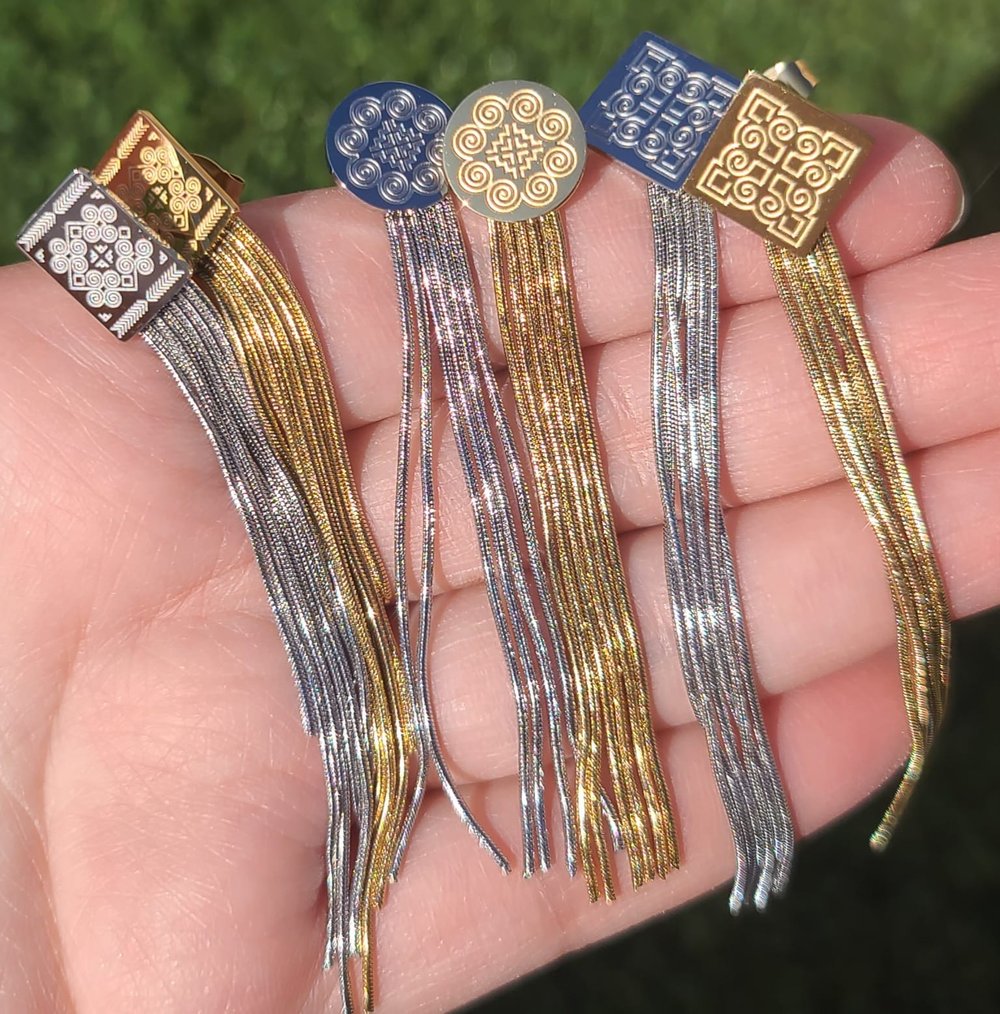 Image of Ger Tassel Earrings - 18K Gold Plated, Hypoallergenic