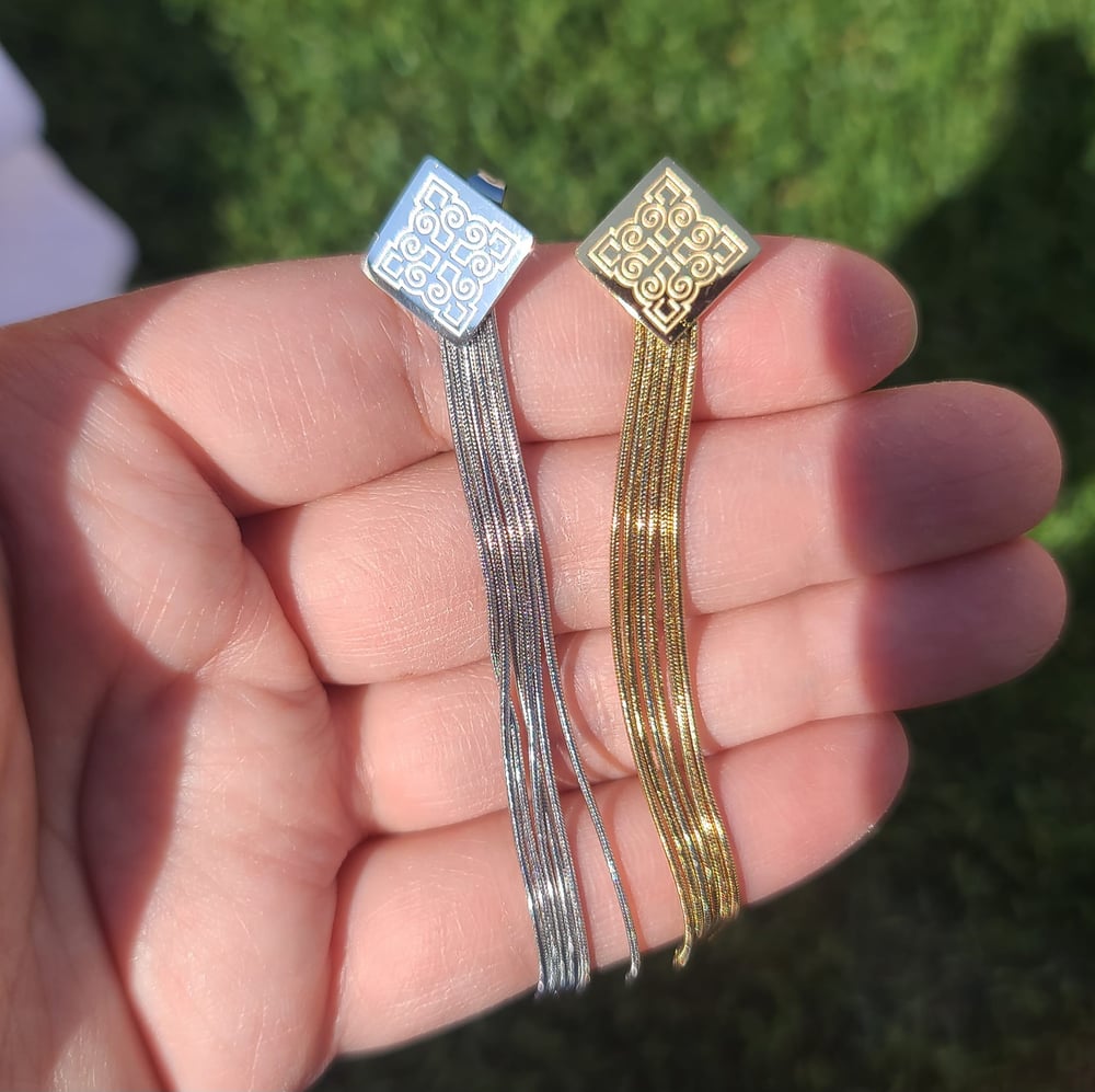 Image of Ger Tassel Earrings - 18K Gold Plated, Hypoallergenic