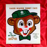 Image 1 of Eager Beaver Funny Face - Cities Service Gas Station Promotional Giveaway Mascot Mask (1960's)