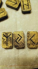 Dwarven Gold Runes - Ceramic