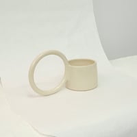 Image 1 of Circle Mug in Ivory Satin