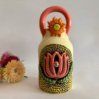 Image 1 of Pink Lotus Opening - Ceramic Bud Vase