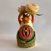 Image 2 of Pink Lotus Opening II - Ceramic Bud Vase