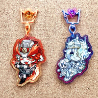 Image of IDV Florian & Matthias Charms | 2.5 inch, Glitter Epoxy