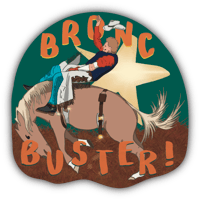 Image 1 of "Bronc Buster" Cowboy - Sticker