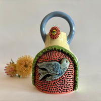 Image 2 of Blue Bird I - Ceramic Bud Vase