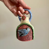 Image 3 of Blue Bird I - Ceramic Bud Vase