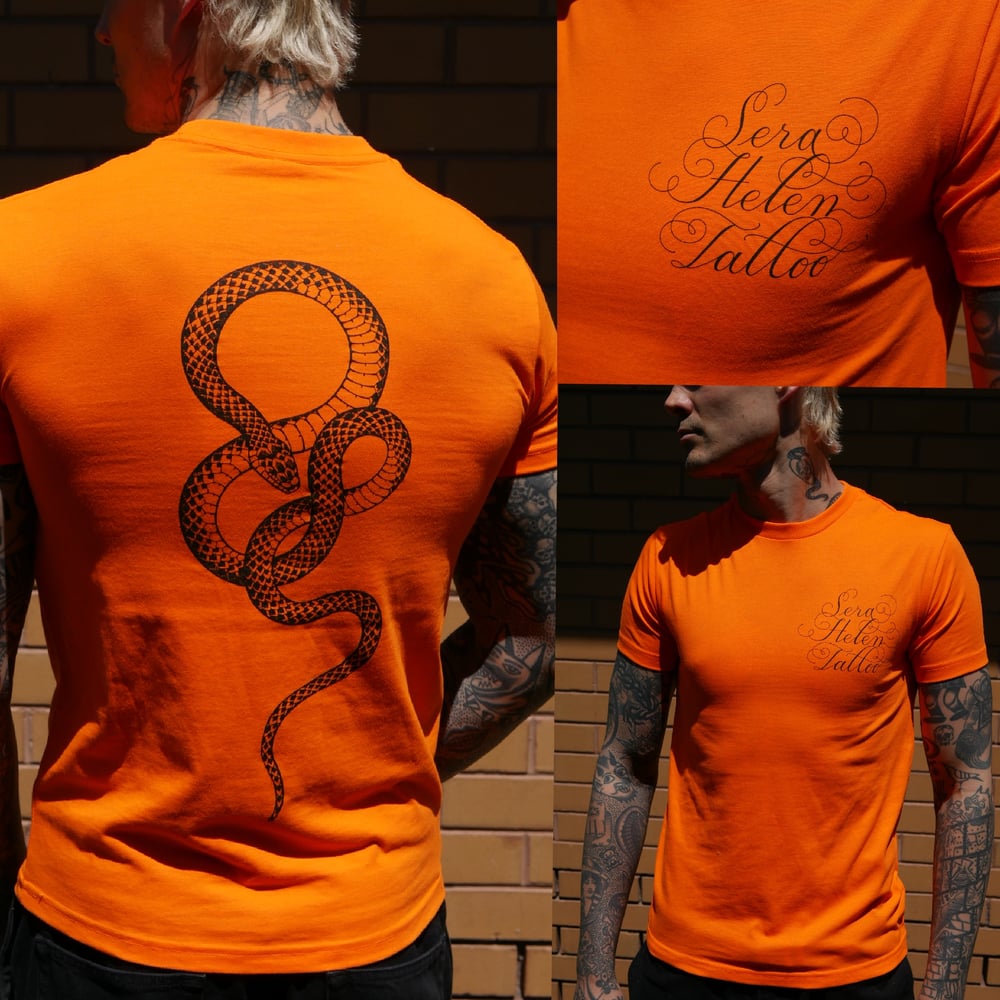 Image of Snake T-shirt Orange 