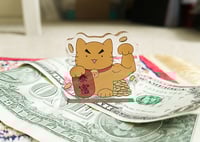 Strong Money Cat Mini Standee