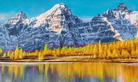 The ten peaks over golden larches
