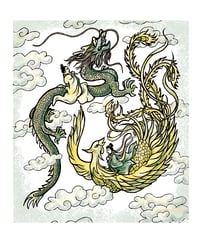 Image 1 of Dragon and Phoenix Print