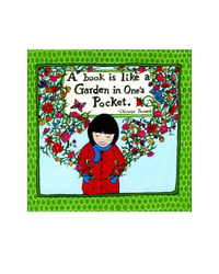 A Book is a Garden Proverb Print