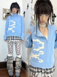 Image 2 of Zipper sweater jacket