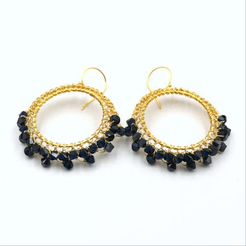 Image of STARGAZER HOOPS - Precious Sapphire