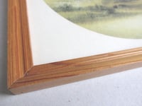 Image 6 of Vintage Landscape Art Print by Stephen Oliver c 1970s-80s, Rustic Bare Trees, Small Picture, Framed 