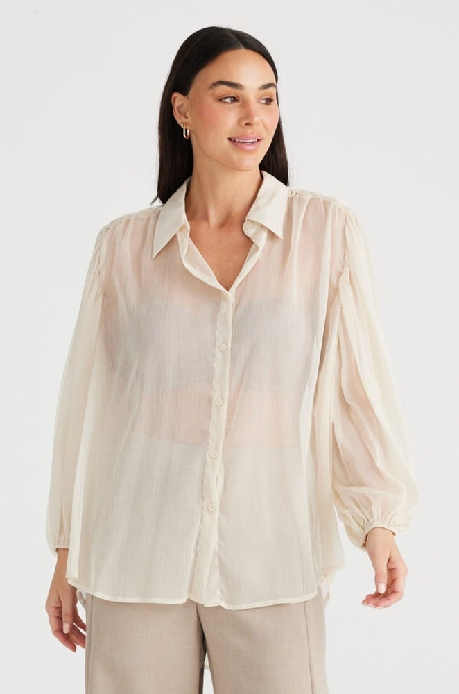 Image of Eden Shirt. Ecru. By Brave and True.