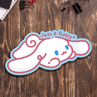 Image 1 of Just a Baby Sanrio Cinnamoroll Matte Vinyl Sticker