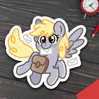 Image 1 of Delivery Mare Derpy My Little Pony Matte Vinyl Sticker