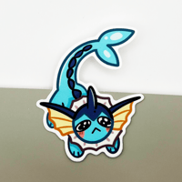 Image 2 of Have Mercy Vaporeon Pokemon Matte Vinyl Sticker