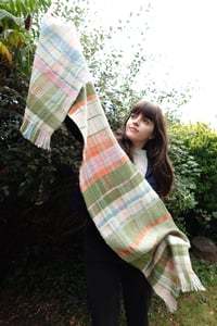 Image 1 of Colour Block Handwoven Wool Scarf