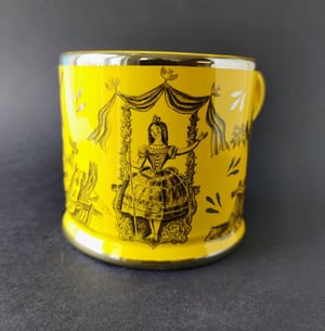 Harlequinade windmill and bower fairy canary lustre mug